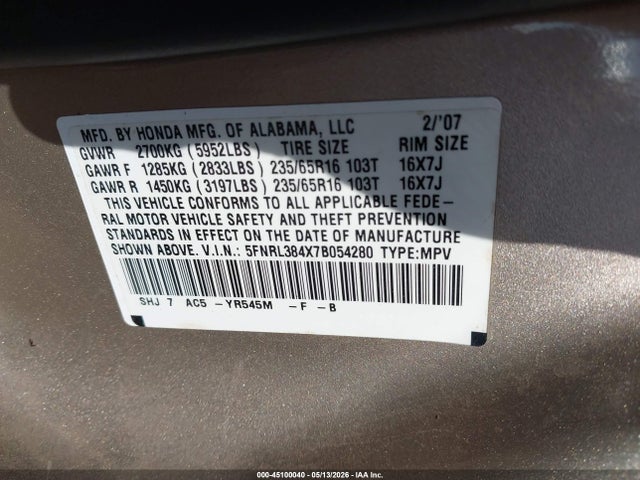 Honda Odyssey Ex
