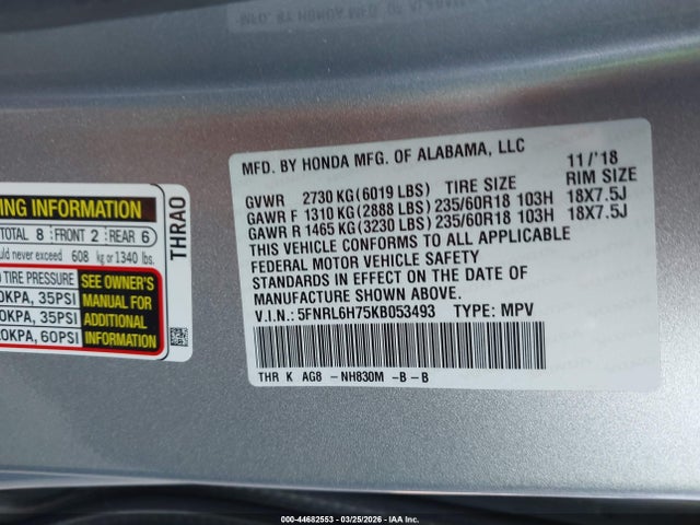 Honda Odyssey Ex-l