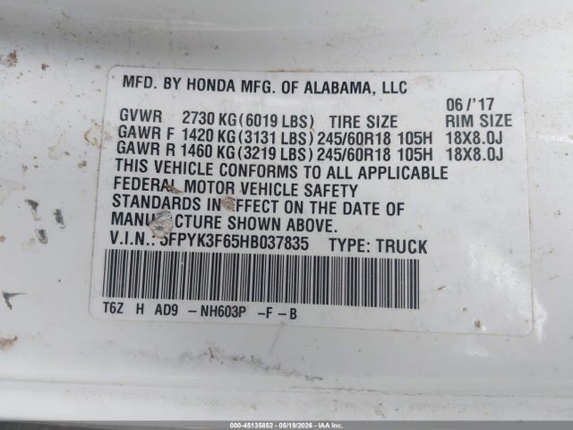 Honda Ridgeline Rtl-t