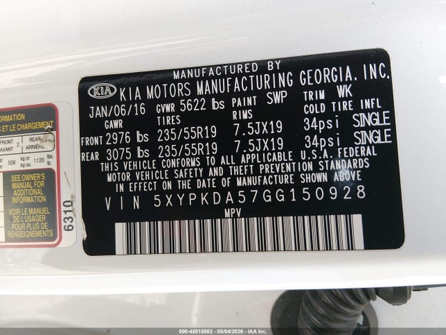 Kia Sorento 3.3l Sxl