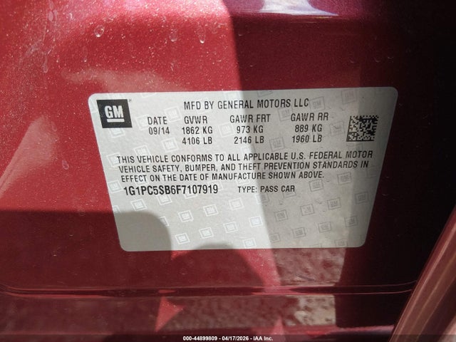 Chevrolet Cruze 1lt Auto