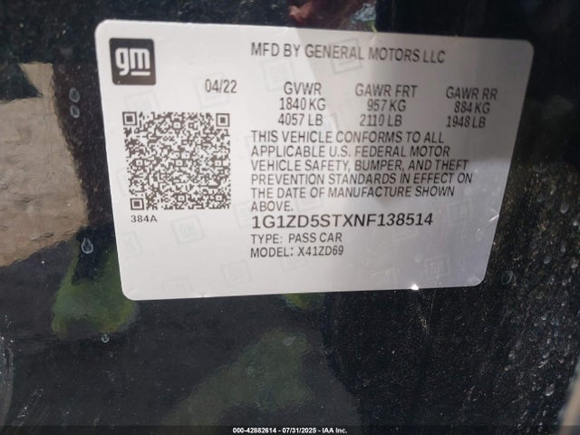 Chevrolet Malibu Fwd Lt