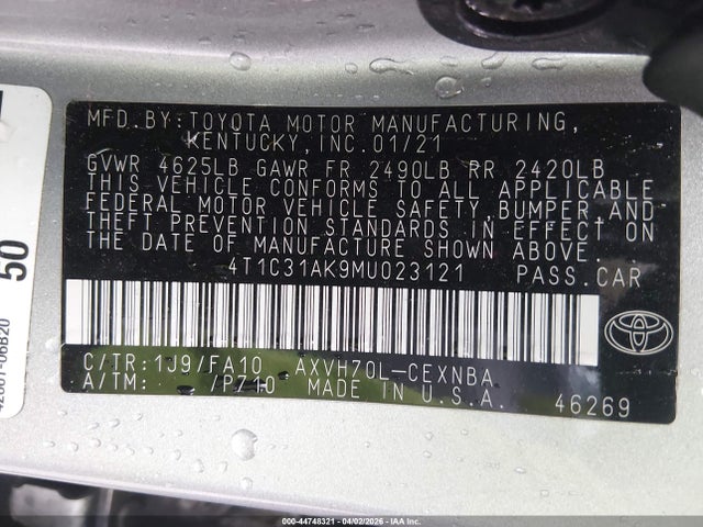 Toyota Camry Le Hybrid
