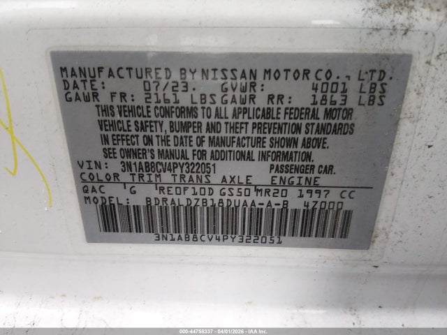 Nissan Sentra Sv Xtronic Cvt