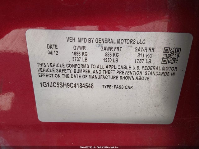 Chevrolet Sonic 2lt