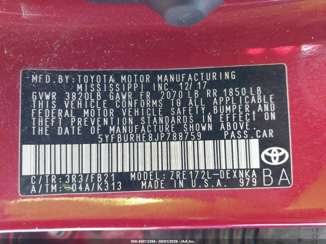 Toyota Corolla Le
