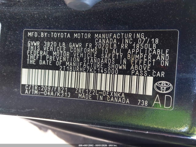 Toyota Corolla Le