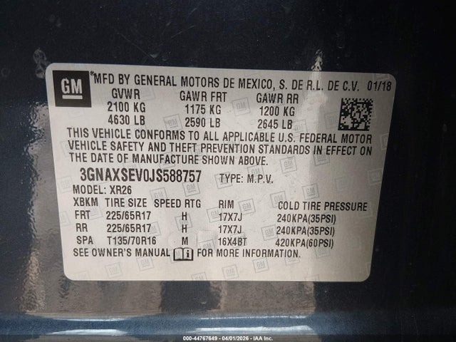 Chevrolet Equinox Lt