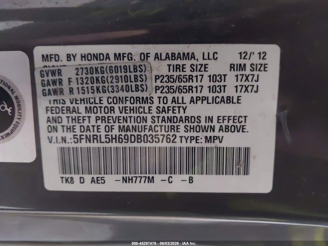 Honda Odyssey Ex-l