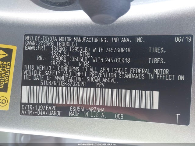 Toyota Highlander Le Plus