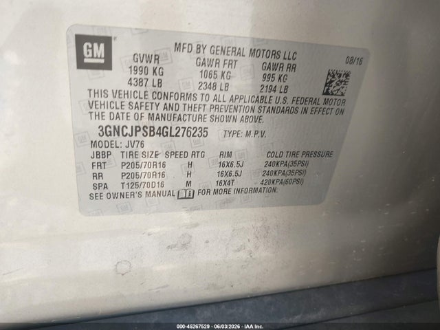 Chevrolet Trax Lt
