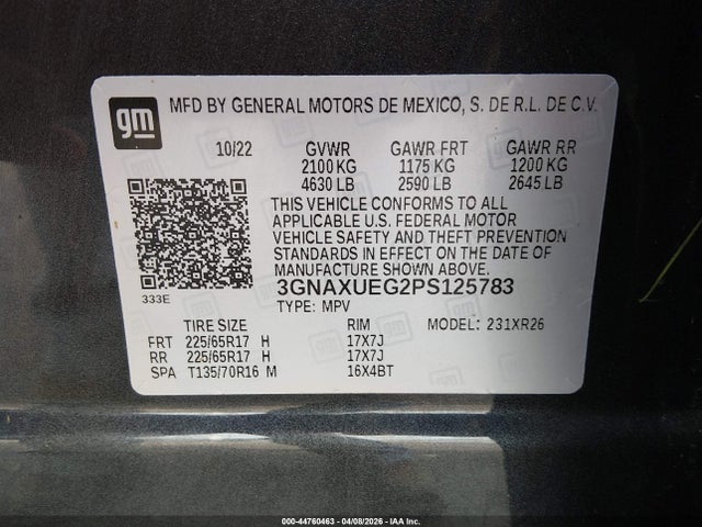 Chevrolet Equinox Awd Lt