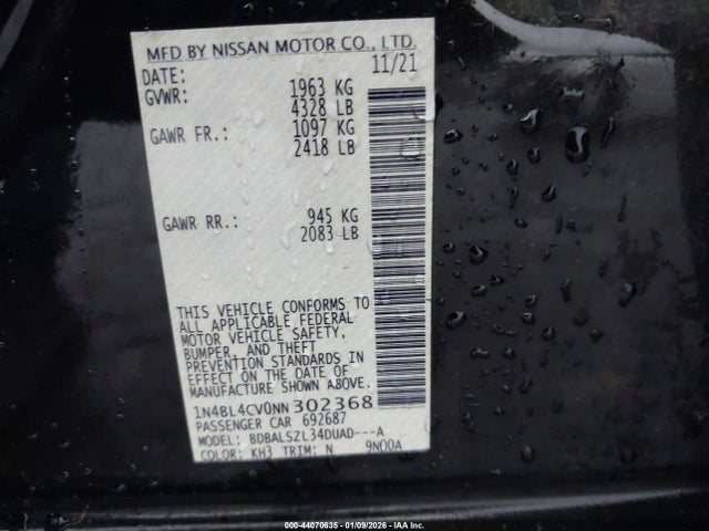 Nissan Altima Sr Fwd