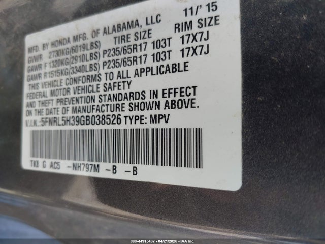 Honda Odyssey Se
