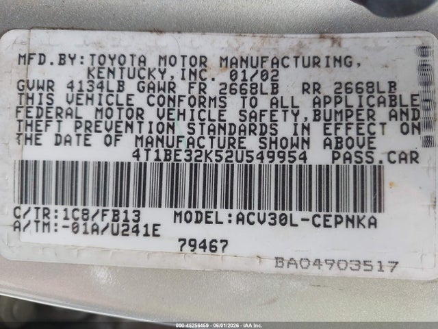 Toyota Camry Le
