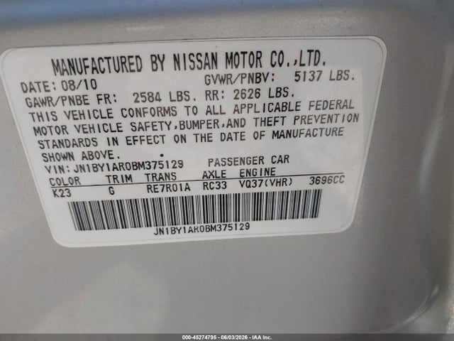 INFINITI M37x