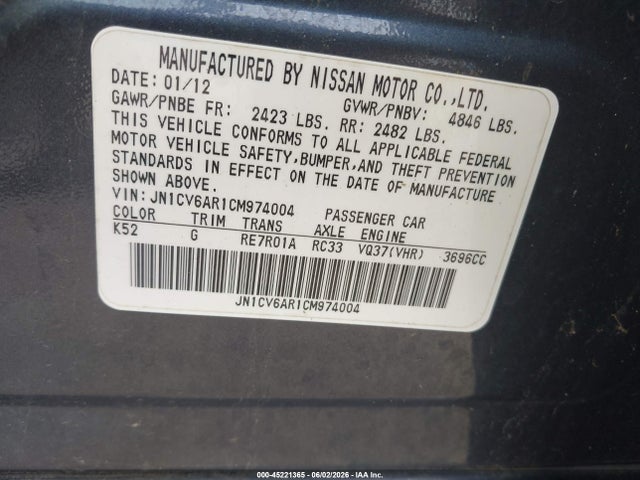 INFINITI G37x