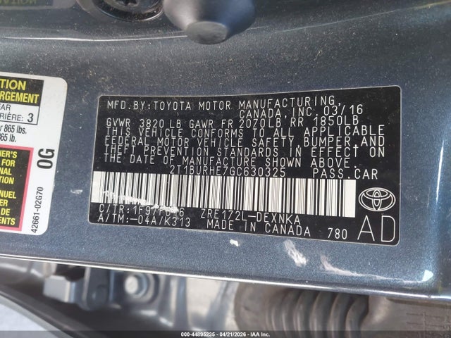 Toyota Corolla Le