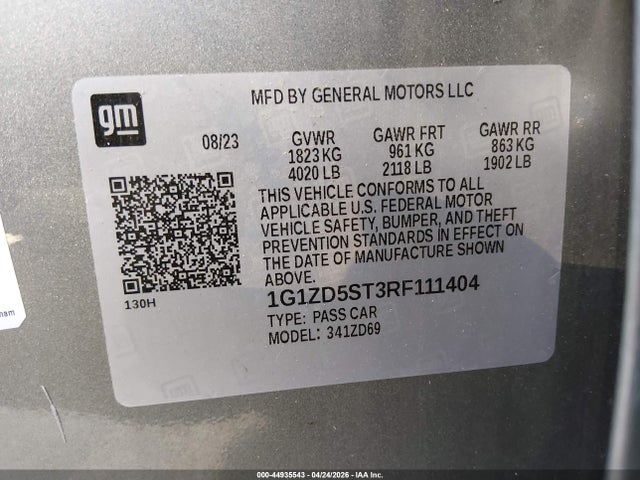 Chevrolet Malibu Fwd 1lt