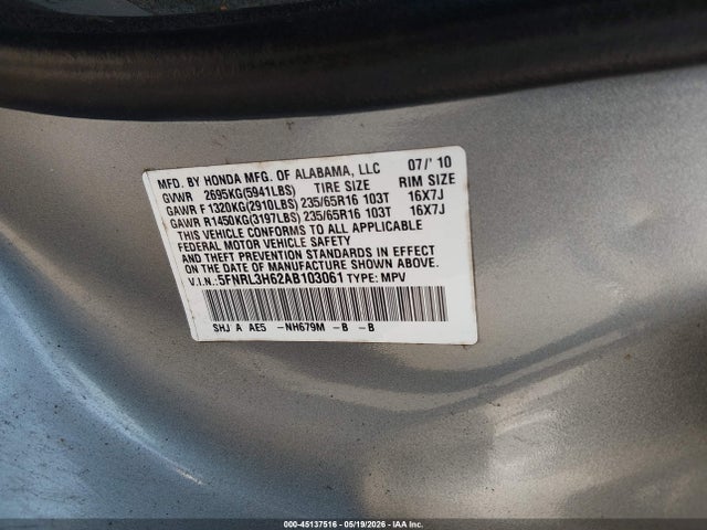 Honda Odyssey Ex-l