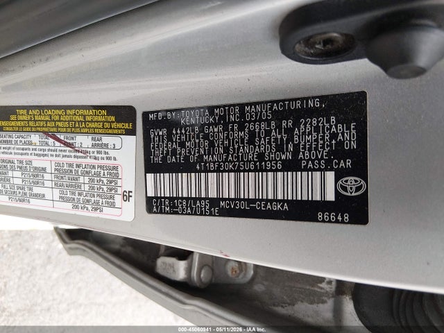 Toyota Camry Xle V6