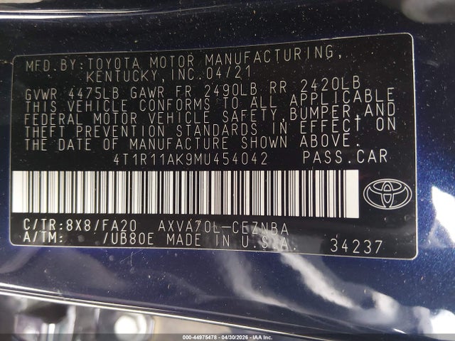 Toyota Camry Le
