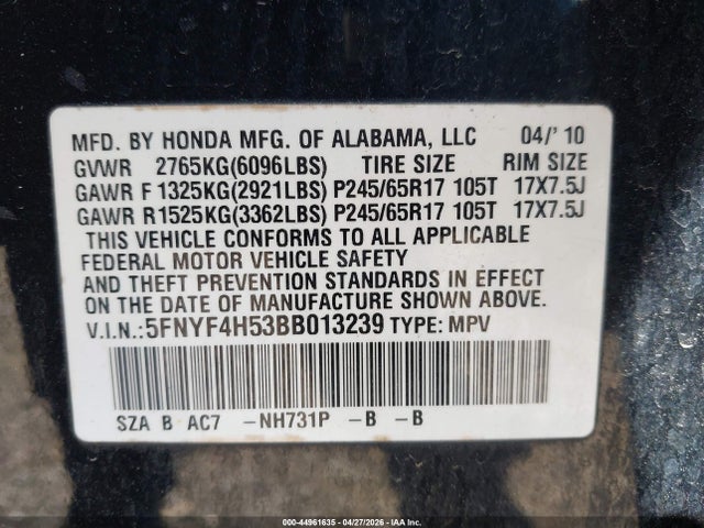 Honda Pilot Ex-l