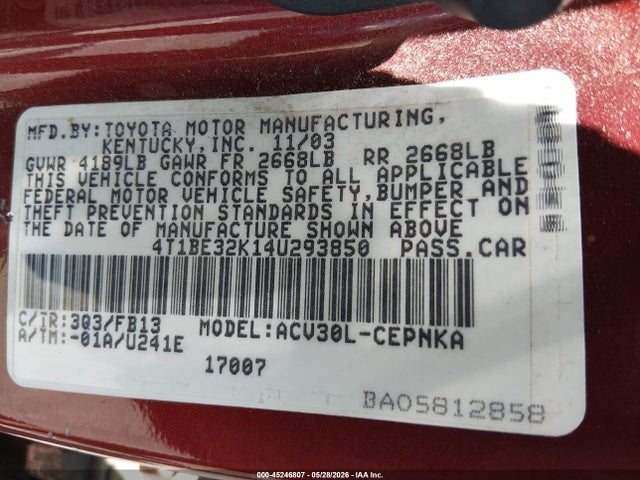 Toyota Camry Le