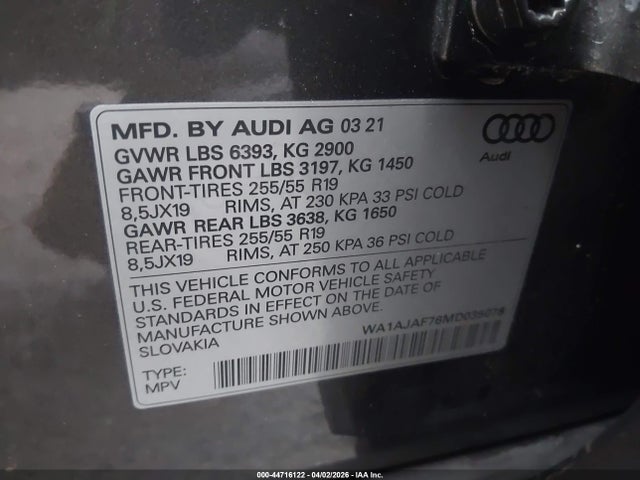 Audi Q7 Premium 45 Tfsi Quattro Tiptronic