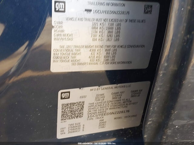 Chevrolet Silverado 1500 4wd  Short Bed Rst