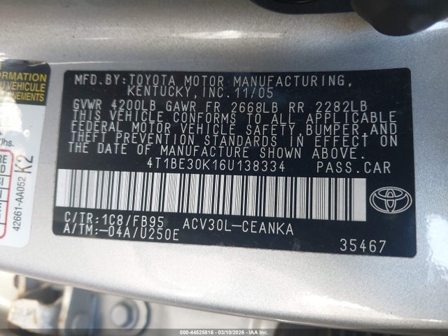 Toyota Camry Le