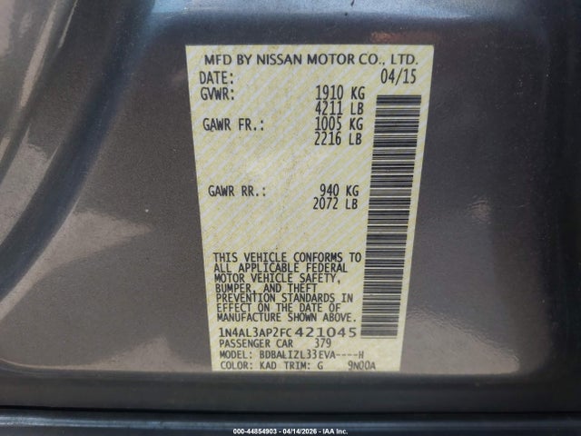 Nissan Altima 2.5 Sv