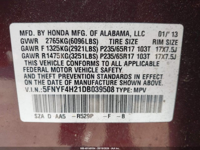 Honda Pilot Lx