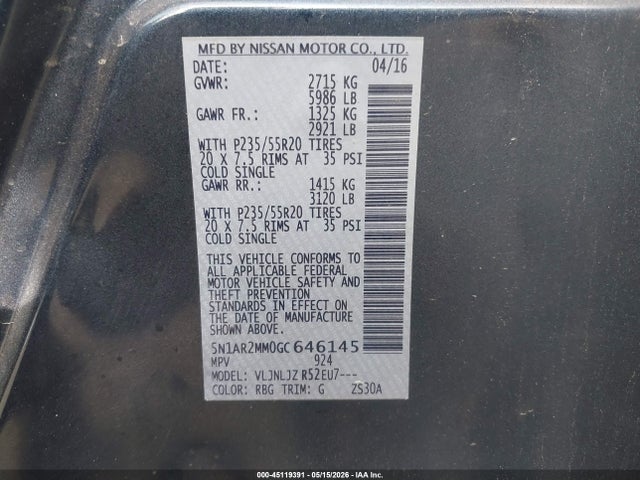 Nissan Pathfinder Platinum