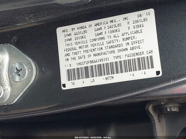 Honda Accord 2.4 Ex-l