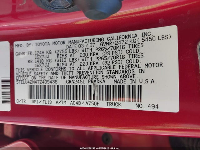 Toyota Tacoma Base V6