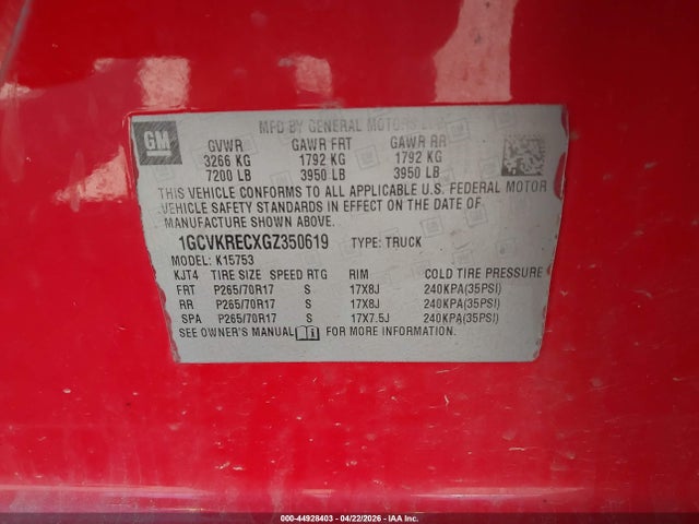 Chevrolet Silverado 1500 1lt