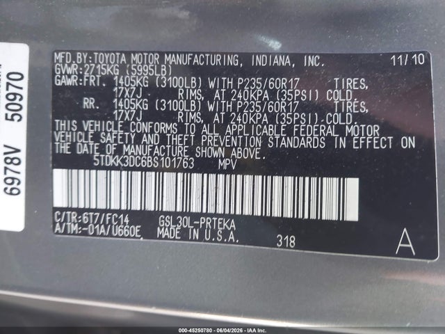 Toyota Sienna Le V6