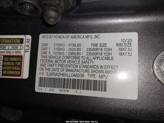 Honda CR-V Awd Ex-l