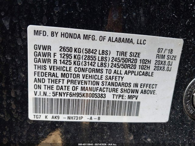 Honda Pilot Touring