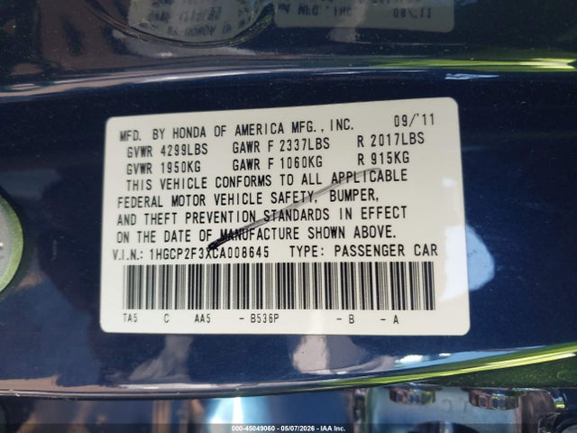 Honda Accord 2.4 Lx
