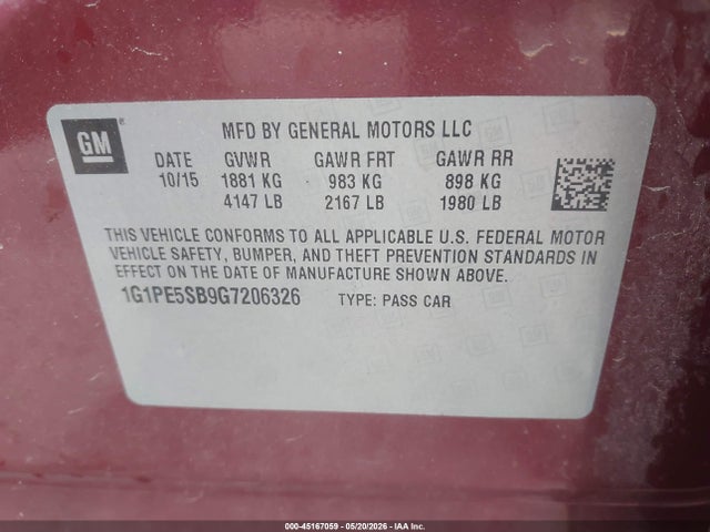 Chevrolet Cruze 1lt Auto