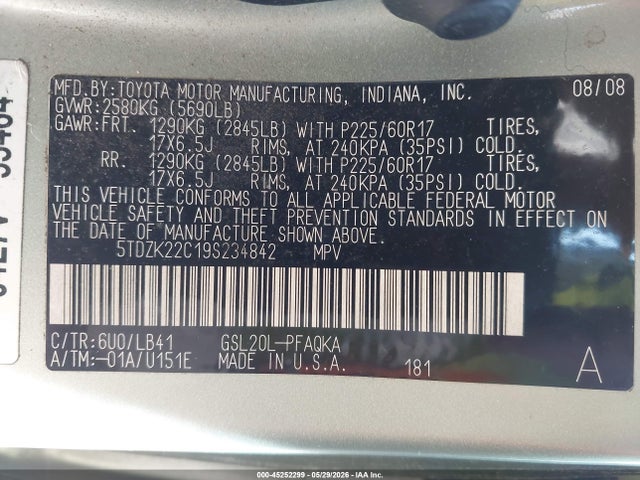 Toyota Sienna Xle