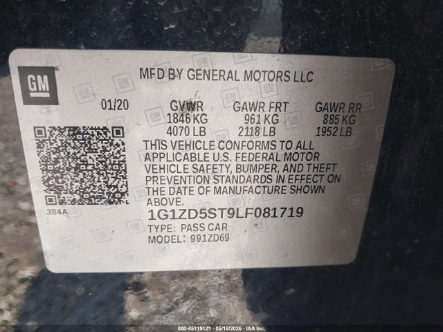 Chevrolet Malibu Fwd Lt