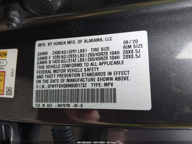 Honda Passport Awd Elite