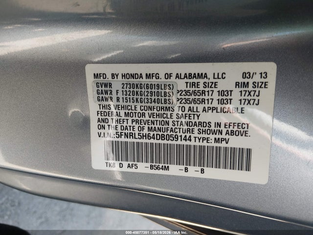 Honda Odyssey Ex-l