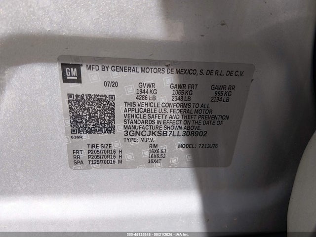 Chevrolet Trax Fwd Ls