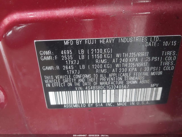 Subaru Outback 2.5i Premium