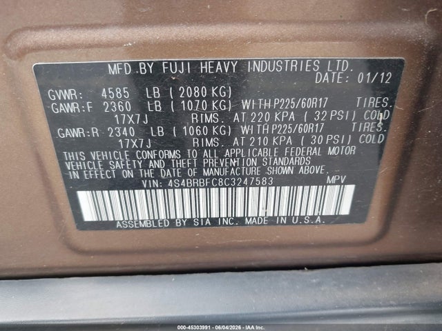 Subaru Outback 2.5i Premium