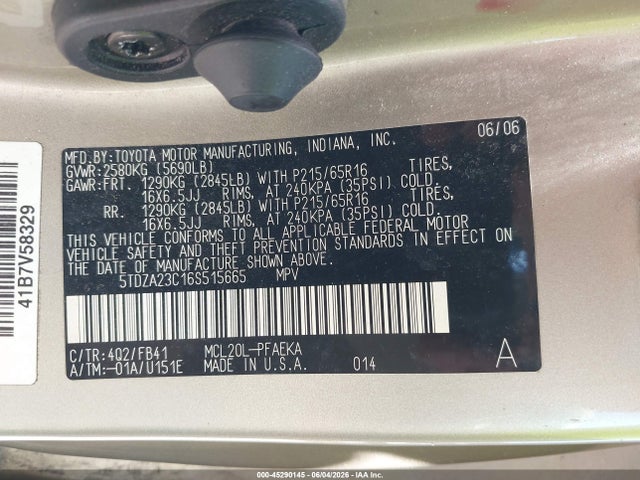Toyota Sienna Ce